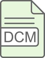 DCM file formato fillay icona design vettore