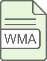 wma file formato fillay icona design vettore