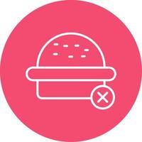 no hamburger Multi colore cerchio icona vettore