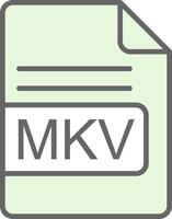 mkv file formato fillay icona design vettore