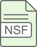 nsf file formato fillay icona design vettore