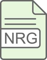 nrg file formato fillay icona design vettore