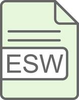 esw file formato fillay icona design vettore