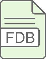 fdb file formato fillay icona design vettore