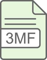 3mf file formato fillay icona design vettore