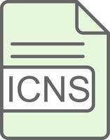 icns file formato fillay icona design vettore