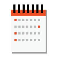 calendario su sfondo bianco vettore