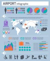 Insieme di Infographic di affari dell&#39;aeroporto vettore