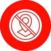 Proibito cartello Multi colore cerchio icona vettore