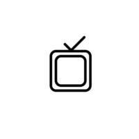 retrò tv icona nel piatto. semplice illustrazione. vecchio televisione simbolo. vettore