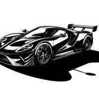 nero e bianca illustrazione di un' hypercar gli sport auto vettore