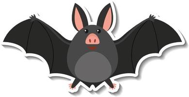 simpatico adesivo cartone animato animale pipistrello paffuto vettore