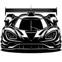 nero e bianca illustrazione di un' hypercar gli sport auto vettore