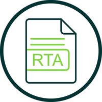 rta file formato linea cerchio icona design vettore