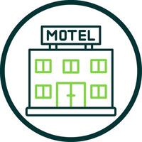 motel linea cerchio icona design vettore