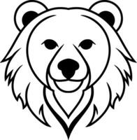 cartone animato orso clipart animale logo colorazione pagina libro vettore