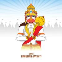 hanuman jayanti Festival di India celebrazione sfondo vettore