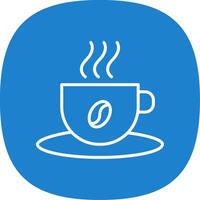 caffè tazza linea curva icona design vettore