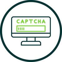 captcha linea cerchio icona design vettore