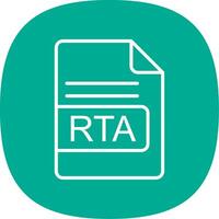 rta file formato linea curva icona design vettore