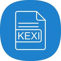 kexi file formato linea curva icona design vettore