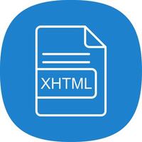 xhtml file formato linea curva icona design vettore