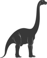 silhouette preistorico dinosauro animale nero colore solo vettore