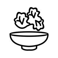 Icona di insalata vettoriale