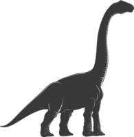 silhouette preistorico dinosauro animale nero colore solo vettore