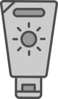sole protezione linea pieno in scala di grigi icona design vettore