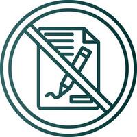 Proibito cartello linea pendenza icona vettore