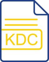 kcc file formato linea Due colore icona design vettore