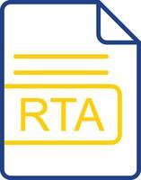 rta file formato linea Due colore icona design vettore