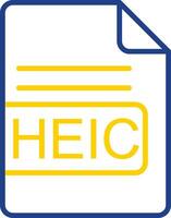 heic file formato linea Due colore icona design vettore