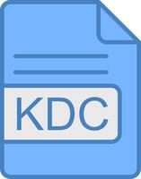 kcc file formato linea pieno blu icona vettore