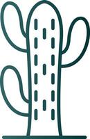 cactus linea pendenza icona vettore