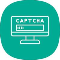 captcha linea curva icona design vettore