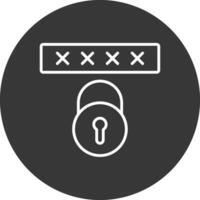 sicurezza codice linea rovesciato icona design vettore