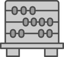 abaco linea pieno in scala di grigi icona design vettore