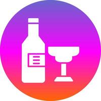 alcool glifo pendenza cerchio icona design vettore