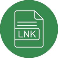 lnk file formato Multi colore cerchio icona vettore