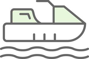 Moto d'acqua fillay icona design vettore