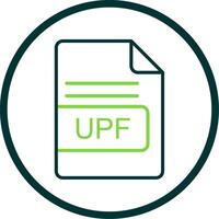 upf file formato linea cerchio icona design vettore