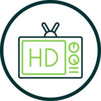 HD linea cerchio icona design vettore