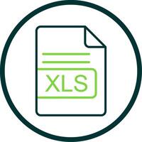 xls file formato linea cerchio icona design vettore