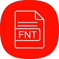 fnt file formato linea curva icona design vettore