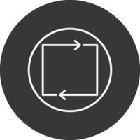 ciclo continuo linea rovesciato icona design vettore