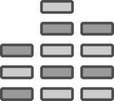 musica barre linea pieno in scala di grigi icona design vettore