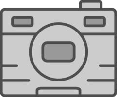 foto linea pieno in scala di grigi icona design vettore