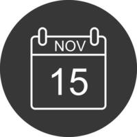 novembre linea rovesciato icona design vettore